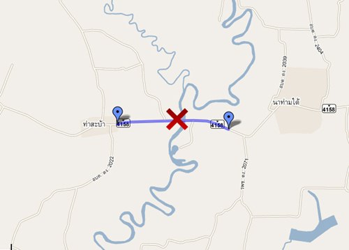 เส้นทางน้ำท่วม ตรัง