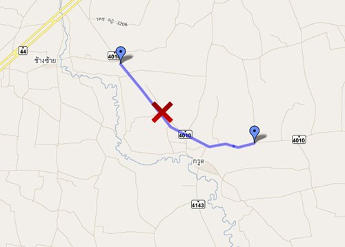 เส้นทางน้ำท่วม สุราษฎร์ธานี