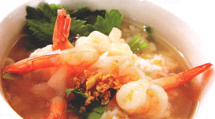 เมนุอาหาร ข้าวต้มกุ้ง
