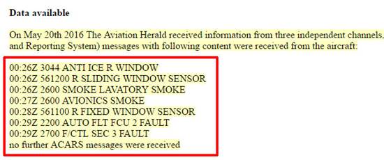 ข้อมูลใหม่ชี้ อียิปต์แอร์ สายการบิน MS804 เกิดไฟไหม้บนเครื่องก่อนประสบเหตุ ข้อมูลใหม่ชี้ อียิปต์แอร์ สายการบิน MS804 เกิดไฟไหม้บนเครื่องก่อนประสบเหตุ