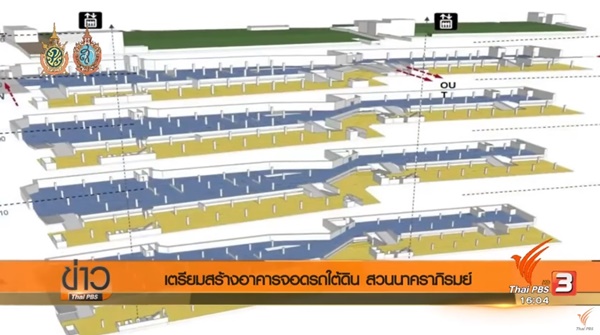 สร้างอาคารจอดรถใต้ดิน 700 คัน สร้างอาคารจอดรถใต้ดิน 700 คัน