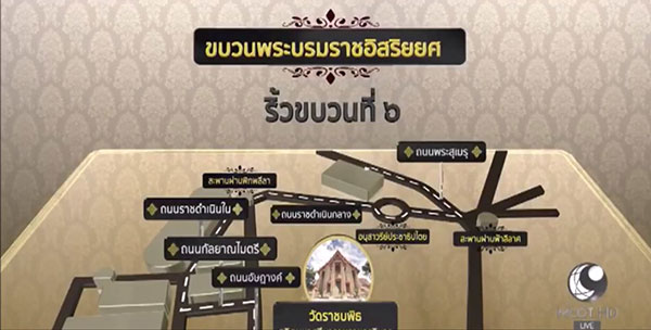เผยเส้นทาง ขบวนพระบรมราชอิสริยยศ ทั้ง 6 ริ้วขบวน ในพระราชพิธี 26 ต.ค. เผยเส้นทาง ขบวนพระบรมราชอิสริยยศ ทั้ง 6 ริ้วขบวน ในพระราชพิธี 26 ต.ค.