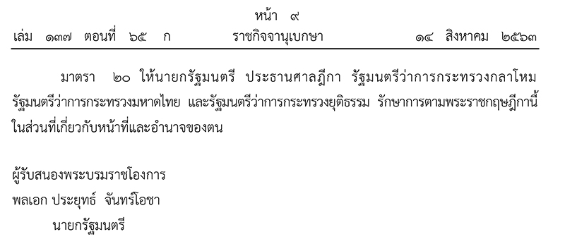 พระราชกฤษฎีกา พระราชทานอภัยโทษ 2563 พระราชกฤษฎีกา พระราชทานอภัยโทษ 2563