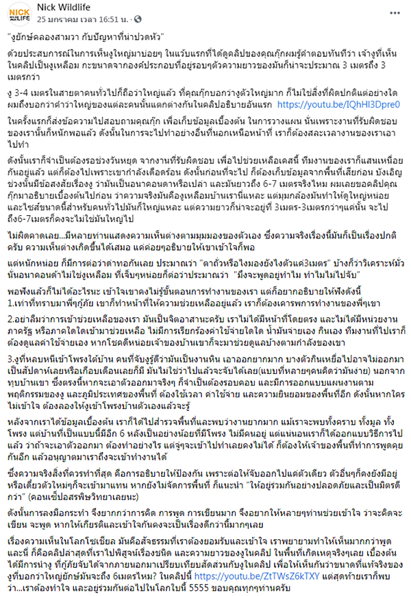 งูยักษ์คลองสามวา งูยักษ์คลองสามวา