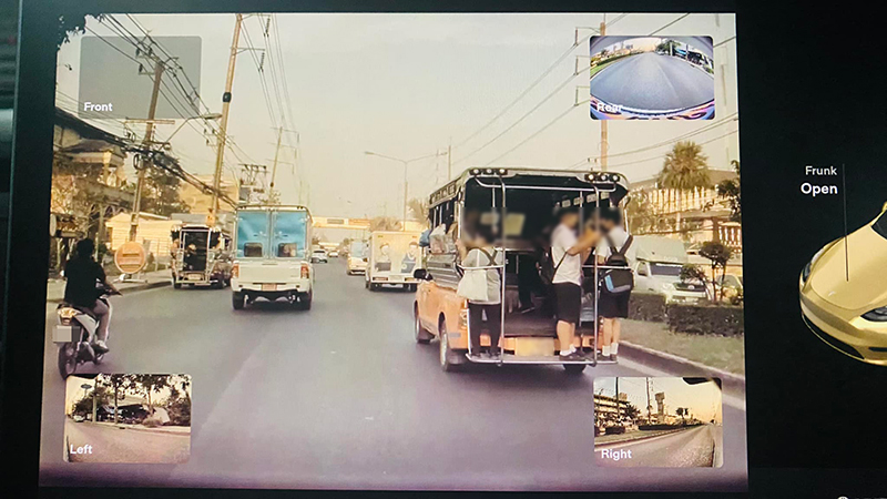 รถ Tesla เบรกกะทันหัน รถ Tesla เบรกกะทันหัน