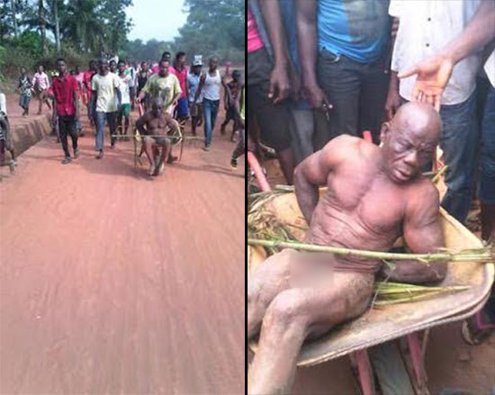 ชาวบ้านจับชายแก้ผ้าแห่ประจานรอบหมู่บ้าน ชาวบ้านจับชายแก้ผ้าแห่ประจานรอบหมู่บ้าน