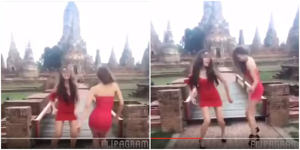 จ่อจับ 2 พริตตี้ชุดแดงนุ่งสั้น เต้นในวัดไชยฯ ชี้ทำลายภาพลักษณ์-ไม่ให้เกียรติสถานที่ จ่อจับ 2 พริตตี้ชุดแดงนุ่งสั้น เต้นในวัดไชยฯ ชี้ทำลายภาพลักษณ์-ไม่ให้เกียรติสถานที่