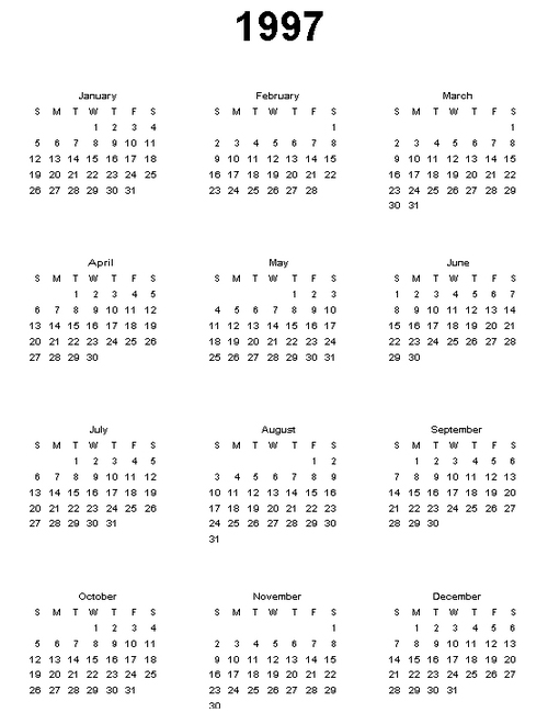 ปฏิทินปี 2540 ปฏิทินปี 2557 ปฏิทินปี 2540 ปฏิทินปี 2557