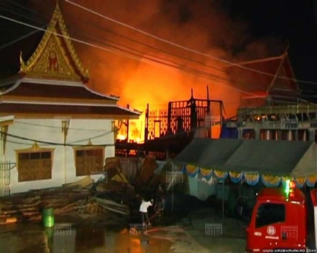 ไฟไหม้วัดบางนางบุญ ปทุมธานี เสียหาย 20 ล้าน