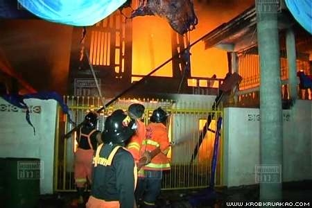 ไฟไหม้วัดบางนางบุญ ปทุมธานี เสียหาย 20 ล้าน