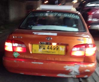 แท็กซี่สีส้ม ทน 4499 แท็กซี่สีส้ม ทน 4499