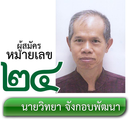 เบอร์ 24 นายวิทยา จังกอบพัฒนา