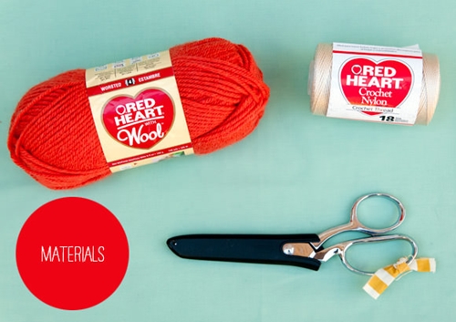 โบว์ห่อของขวัญจากม้วนไหมพรม