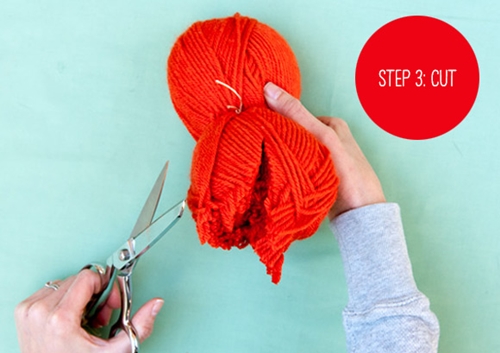 โบว์ห่อของขวัญจากม้วนไหมพรม