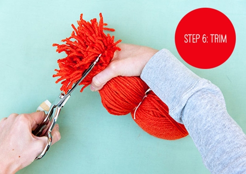 โบว์ห่อของขวัญจากม้วนไหมพรม