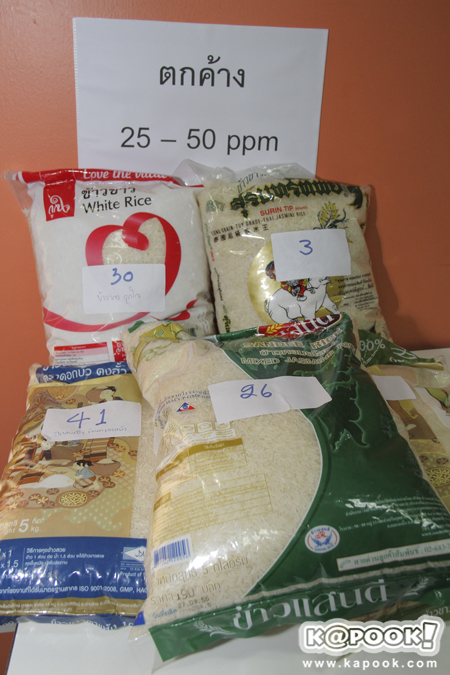 ผลทดสอบข้าว ผลทดสอบข้าว