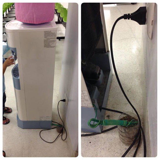 รพ. ต่อสายดินตู้น้ำสุดแปลก รพ. ต่อสายดินตู้น้ำสุดแปลก