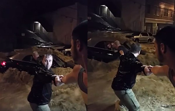 าวบ้านเกี่ยวมือเป็นโซ่มนุษย์ ลุยช่วยเหยื่อกลางน้ำเชี่ยวกราก าวบ้านเกี่ยวมือเป็นโซ่มนุษย์ ลุยช่วยเหยื่อกลางน้ำเชี่ยวกราก