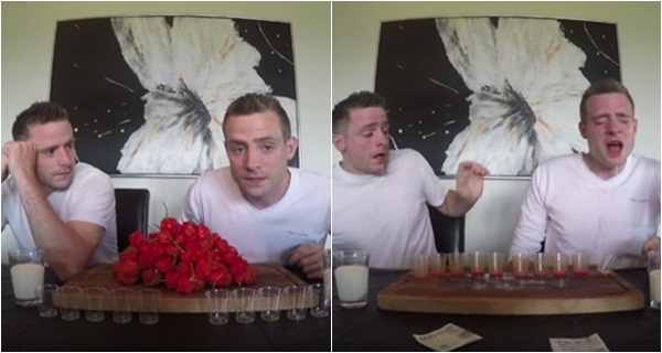 แฝดฝรั่งแข่งดื่มน้ำคั้นจากพริกเผ็ดที่สุดในโลก แฝดฝรั่งแข่งดื่มน้ำคั้นจากพริกเผ็ดที่สุดในโลก