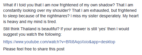 พี่สาวเหยื่อคดีเกาะเต่าแฉตำรวจไทย พี่สาวเหยื่อคดีเกาะเต่าแฉตำรวจไทย