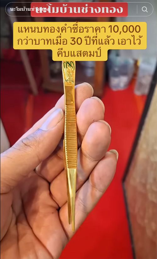 แหนบทองคำ ขายได้เป็นแสน แหนบทองคำ ขายได้เป็นแสน