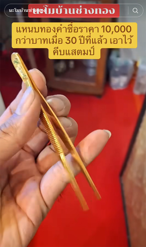 แหนบทองคำ ขายได้เป็นแสน แหนบทองคำ ขายได้เป็นแสน