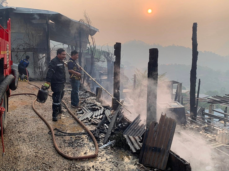 ไฟไหม้โฮมสเตย์ดังบนเชียงดาว ไฟไหม้โฮมสเตย์ดังบนเชียงดาว