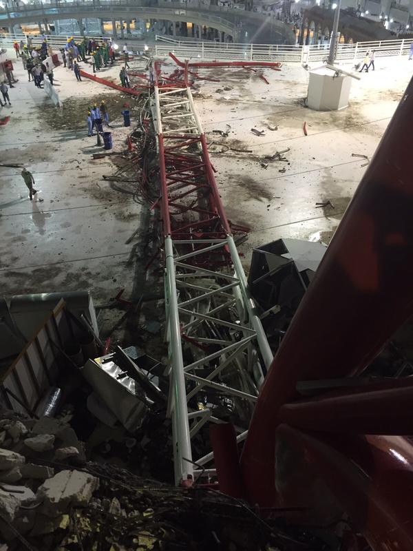 เครนยักษ์ถล่มที่มัสยิดศักดิ์สิทธิ์ในเมกกะ เครนยักษ์ถล่มที่มัสยิดศักดิ์สิทธิ์ในเมกกะ