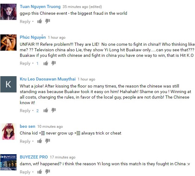 ส่องคอมเมนต์ต่างชาติ หลังจบแมตช์ค้านสายตา บัวขาว แพ้คะแนน อี้หลง ส่องคอมเมนต์ต่างชาติ หลังจบแมตช์ค้านสายตา บัวขาว แพ้คะแนน อี้หลง