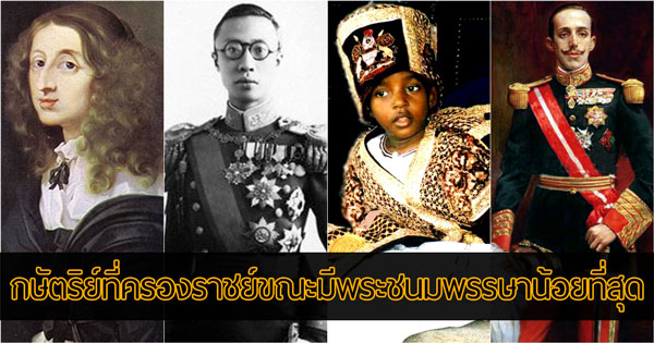 กษัตริย์อายุน้อยที่สุดในโลก กษัตริย์อายุน้อยที่สุดในโลก