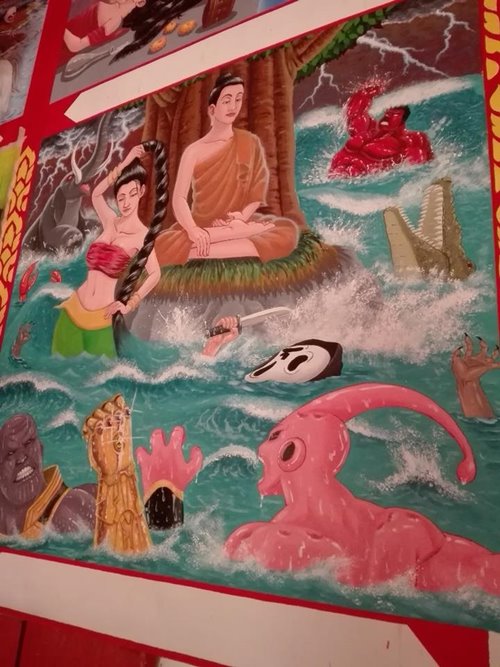 ธานอส จิตรกรรมฝาผนังวัด ธานอส จิตรกรรมฝาผนังวัด