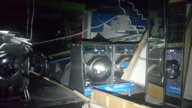 แก๊สระเบิดร้านซักผ้าอัตโนมัติ แก๊สระเบิดร้านซักผ้าอัตโนมัติ