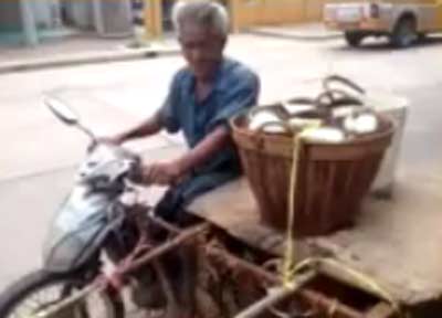 ลีลาพ่อค้าปลาทูนอนขับรถซาเล้ง ลีลาพ่อค้าปลาทูนอนขับรถซาเล้ง