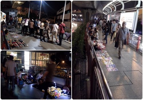 แผงลอยขายของ บน Sky Walk อนุสาวรีย์ชัยสมรภูมิ แผงลอยขายของ บน Sky Walk อนุสาวรีย์ชัยสมรภูมิ