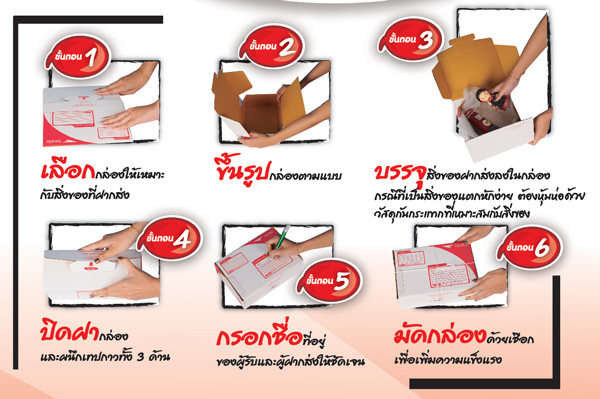 วิธีห่อพัสดุส่งไปรษณีย์ วิธีห่อพัสดุส่งไปรษณีย์