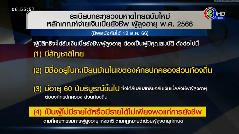 เบี้ยผู้สูงอายุ เบี้ยผู้สูงอายุ