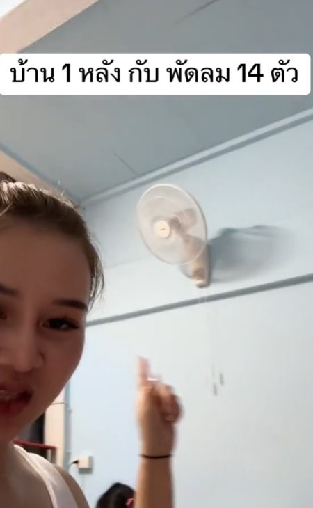 บ้าน 1 หลัง พัดลม 14 ตัว บ้าน 1 หลัง พัดลม 14 ตัว