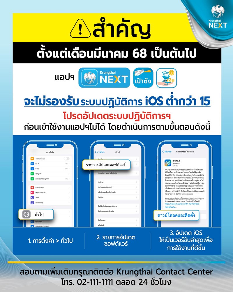 เป๋าตัง Krungthai NEXT กำลังจะเข้าไม่ได้ วิธีแก้ดังนี้ เป๋าตัง Krungthai NEXT กำลังจะเข้าไม่ได้ วิธีแก้ดังนี้