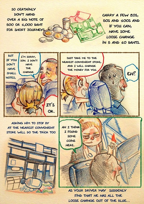 การ์ตูนล้อเลียนแท็กซี่เมืองไทย การ์ตูนล้อเลียนแท็กซี่เมืองไทย