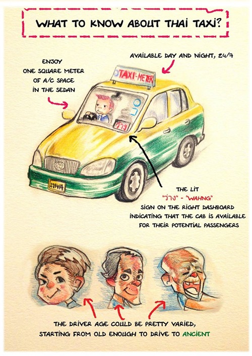 การ์ตูนล้อเลียนแท็กซี่เมืองไทย การ์ตูนล้อเลียนแท็กซี่เมืองไทย