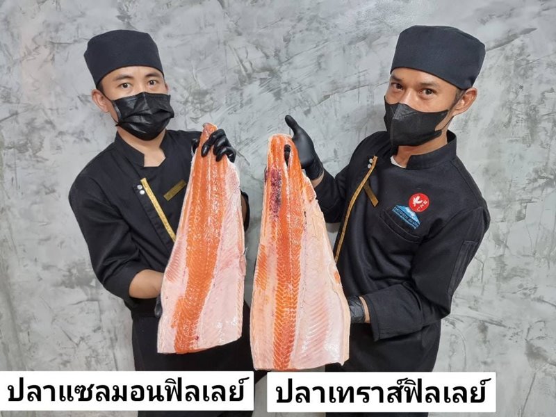 แซลมอน VS เทราส์ เปรียบเทียบ เนื้อปลาแซลมอน กับ เนื้อปลาเทราต์