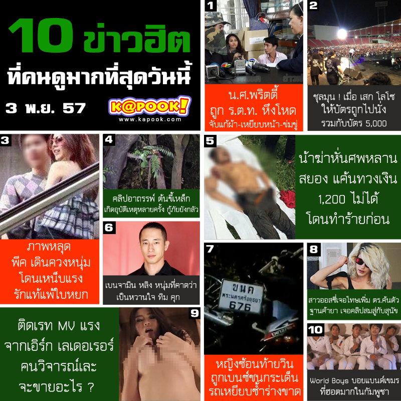 ข่าวฮิต 3 พ.ย. 57 ข่าวฮิต 3 พ.ย. 57