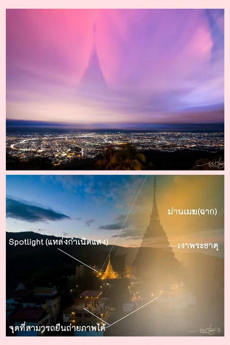 ภาพเงาพระธาตุดอยสุเทพ ภาพเงาพระธาตุดอยสุเทพ