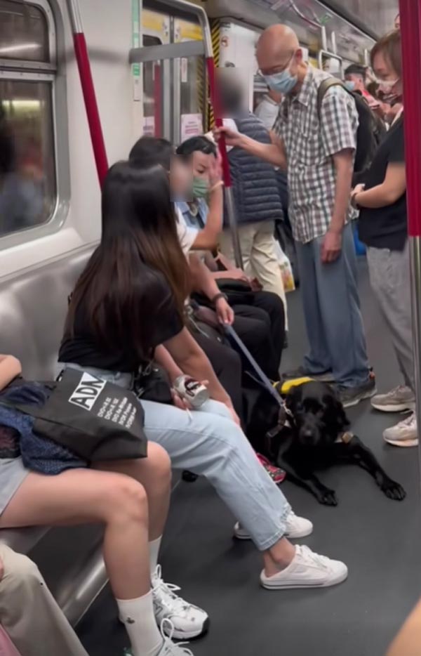 สุนัขนำทางขึ้นรถไฟฟ้า สุนัขนำทางขึ้นรถไฟฟ้า