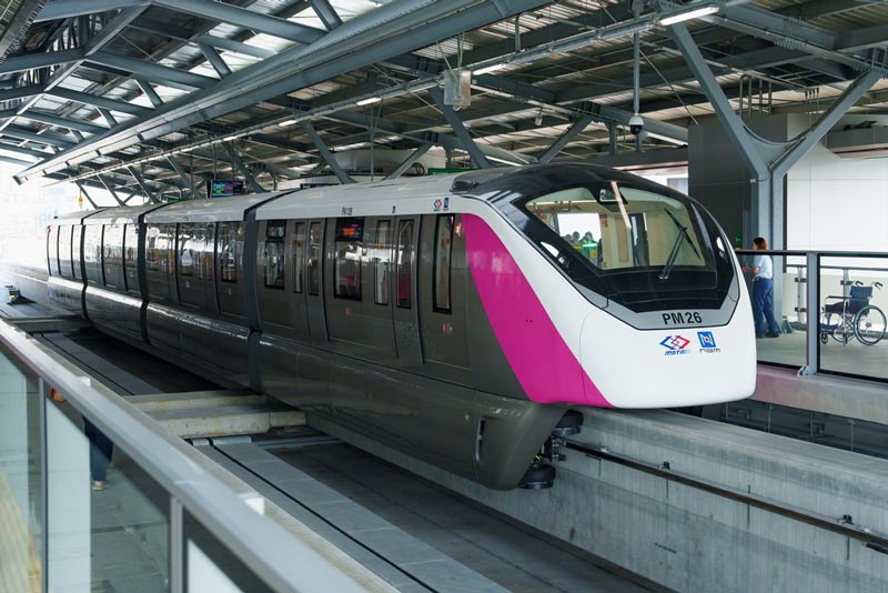 รถไฟฟ้าสายสีชมพู รถไฟฟ้าสายสีชมพู