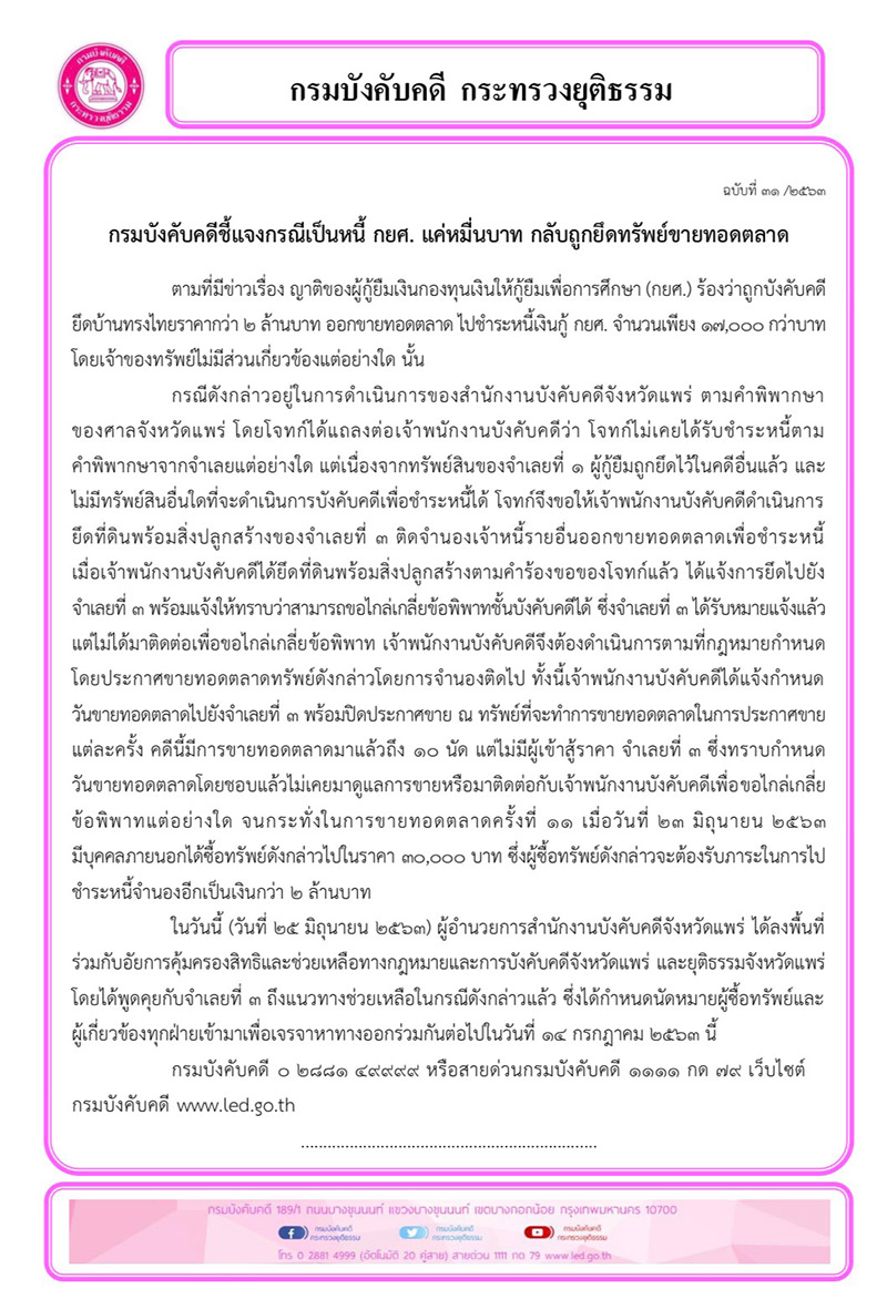 ข่าวเป็นหนี้ กยศ.ถูกยึดบ้าน ข่าวเป็นหนี้ กยศ.ถูกยึดบ้าน