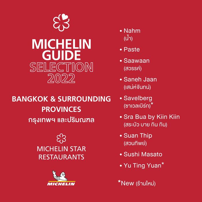 Michelin Star Thailand 2022 Michelin Star Thailand 2022