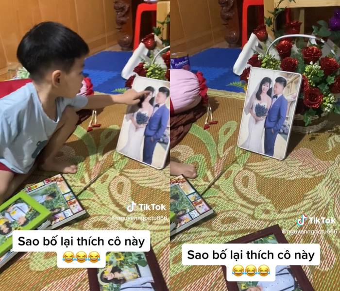 คลิปตลก พ่อให้ลูกดูรูปแต่งงาน บอกแม่ไม่สวย คลิปตลก พ่อให้ลูกดูรูปแต่งงาน บอกแม่ไม่สวย