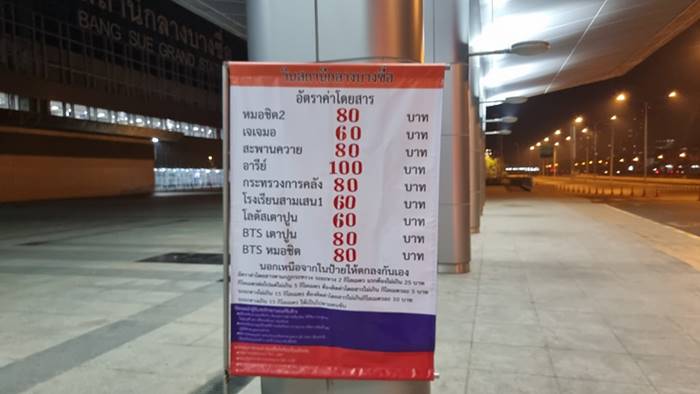 วิน จยย. ติดป้ายค่าโดยสาร บางซื่อ ไป หมอชิต 2 คิด 80 บาท วิน จยย. ติดป้ายค่าโดยสาร บางซื่อ ไป หมอชิต 2 คิด 80 บาท