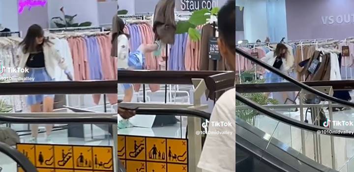 สาวพังร้านเสื้อผ้าในห้าง สาวพังร้านเสื้อผ้าในห้าง